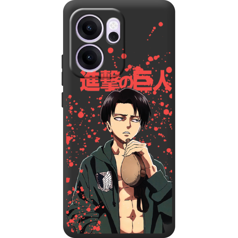 Чорний чохол BoxFace OPPO Reno 14 F Атака Титанов Леви