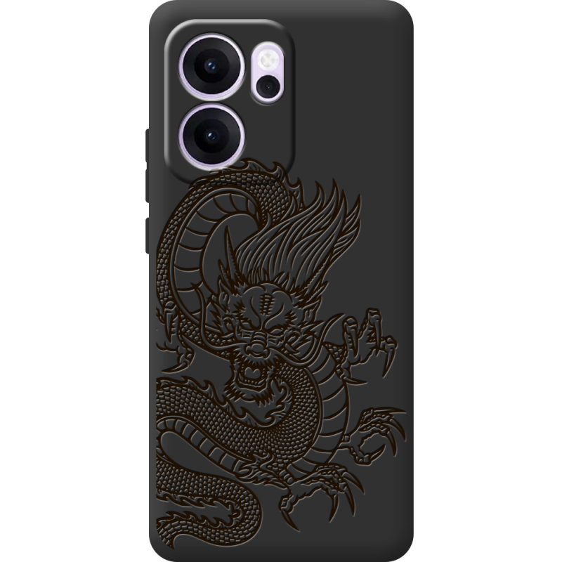 Чорний чохол BoxFace OPPO Reno 14 F Chinese Dragon