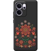 Чорний чохол BoxFace OPPO Reno 14 F Ukrainian Ornament