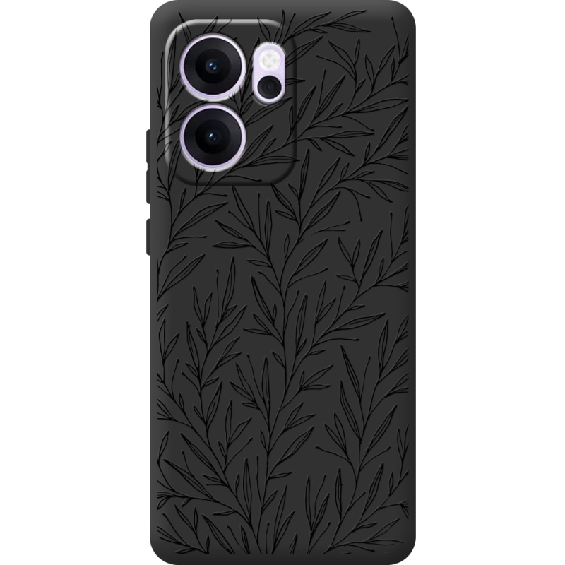 Чорний чохол BoxFace OPPO Reno 14 F Leaves
