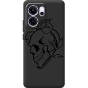 Чорний чохол BoxFace OPPO Reno 14 F Skull and Roses