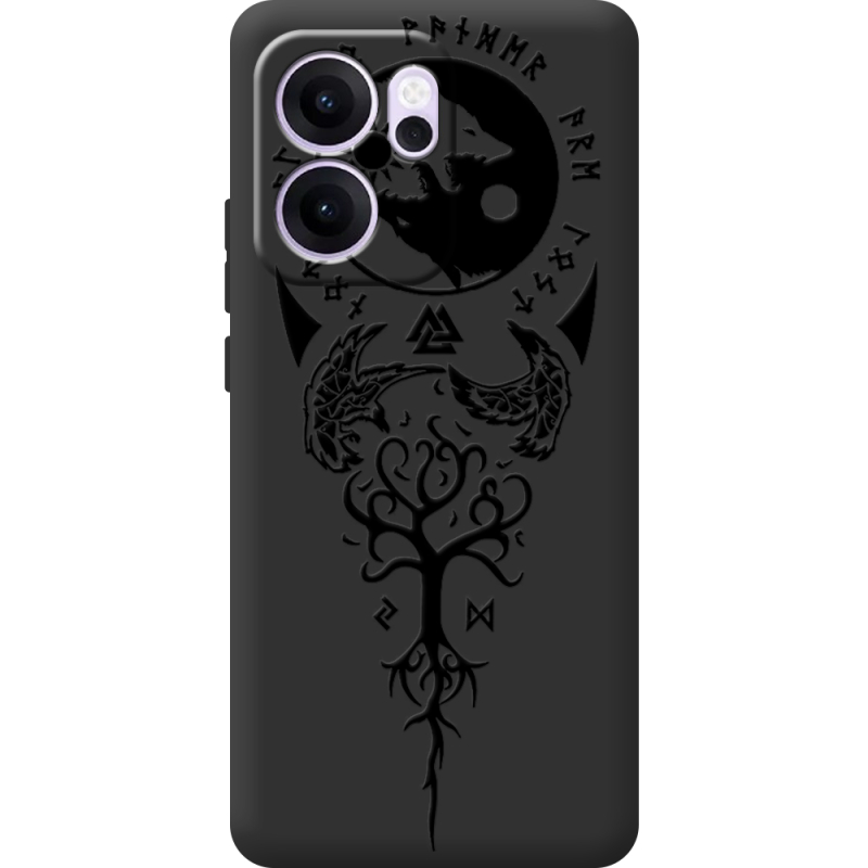 Чорний чохол BoxFace OPPO Reno 14 F Hugin and Munin