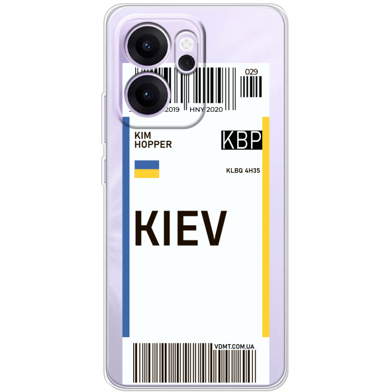 Прозорий чохол BoxFace OPPO Reno 14 F Ticket Kiev