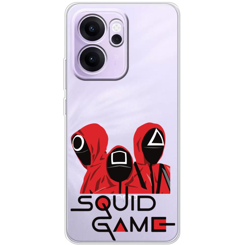 Прозорий чохол BoxFace OPPO Reno 14 F siquid game люди в красном