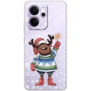 Прозорий чохол BoxFace OPPO Reno 14 F Christmas Deer with Snow
