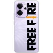 Прозорий чохол BoxFace OPPO Reno 14 F Free Fire Black Logo