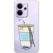 Прозорий чохол BoxFace OPPO Reno 14 F Segull in Cofee Pool