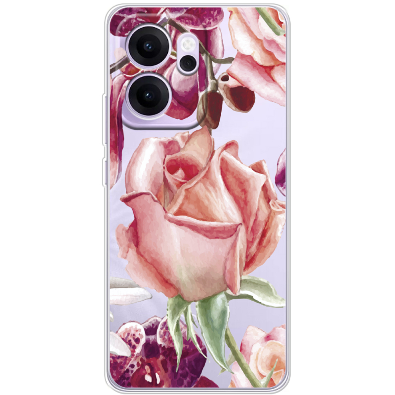 Прозорий чохол BoxFace OPPO Reno 14 F Rose