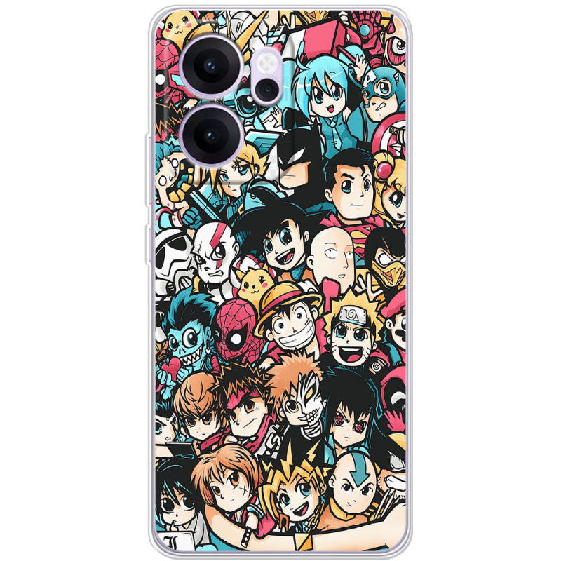 Чохол BoxFace OPPO Reno 14 FS Anime Stickers