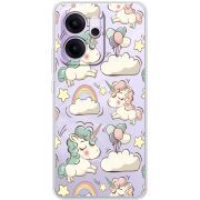Прозорий чохол BoxFace OPPO Reno 14 FS Unicorns