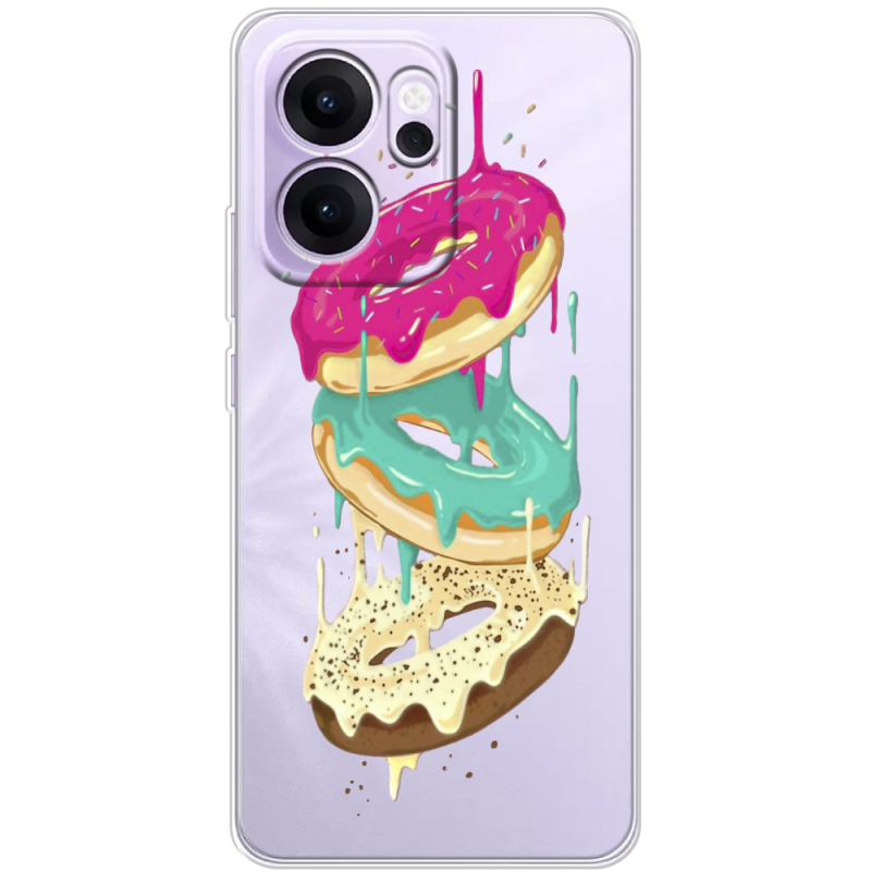 Прозорий чохол BoxFace OPPO Reno 14 FS Donuts