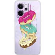 Прозорий чохол BoxFace OPPO Reno 14 FS Donuts