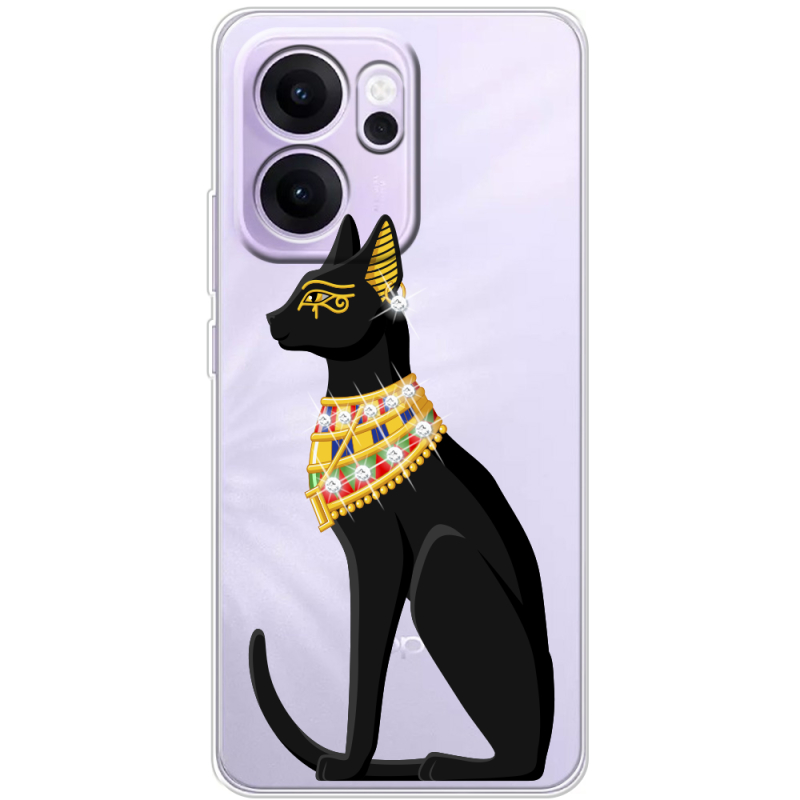 Чохол зі стразами OPPO Reno 14 FS Egipet Cat