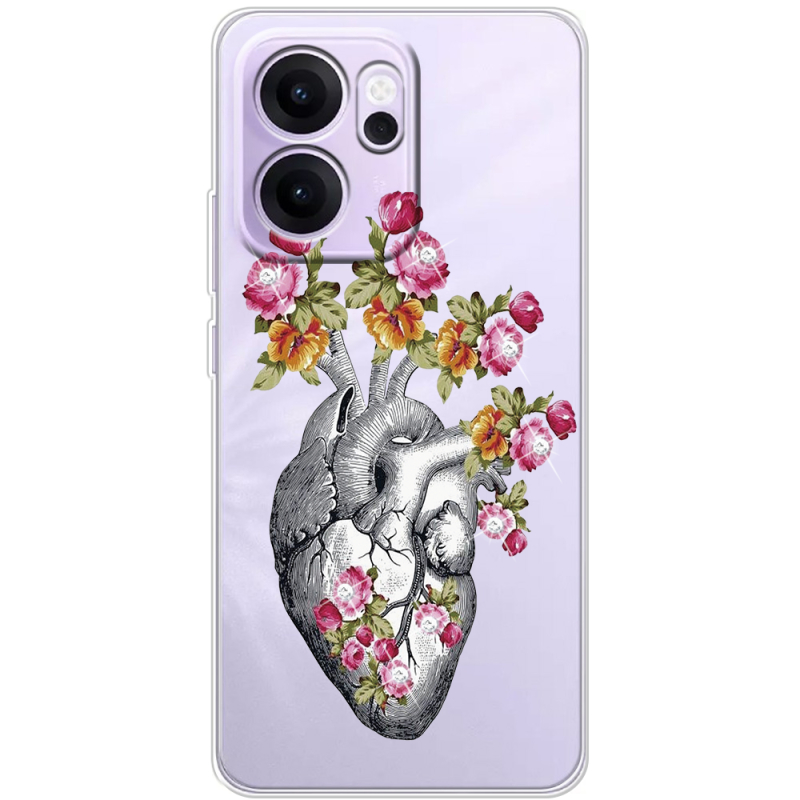Чохол зі стразами OPPO Reno 14 FS Heart