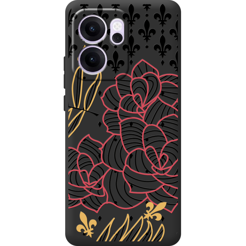 Чорний чохол BoxFace OPPO Reno 14 FS FranceFlowers
