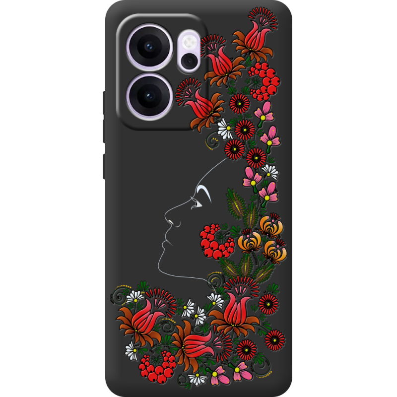 Чорний чохол BoxFace OPPO Reno 14 FS 3D Ukrainian Muse