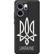 Чорний чохол BoxFace OPPO Reno 14 FS Тризуб монограмма ukraine