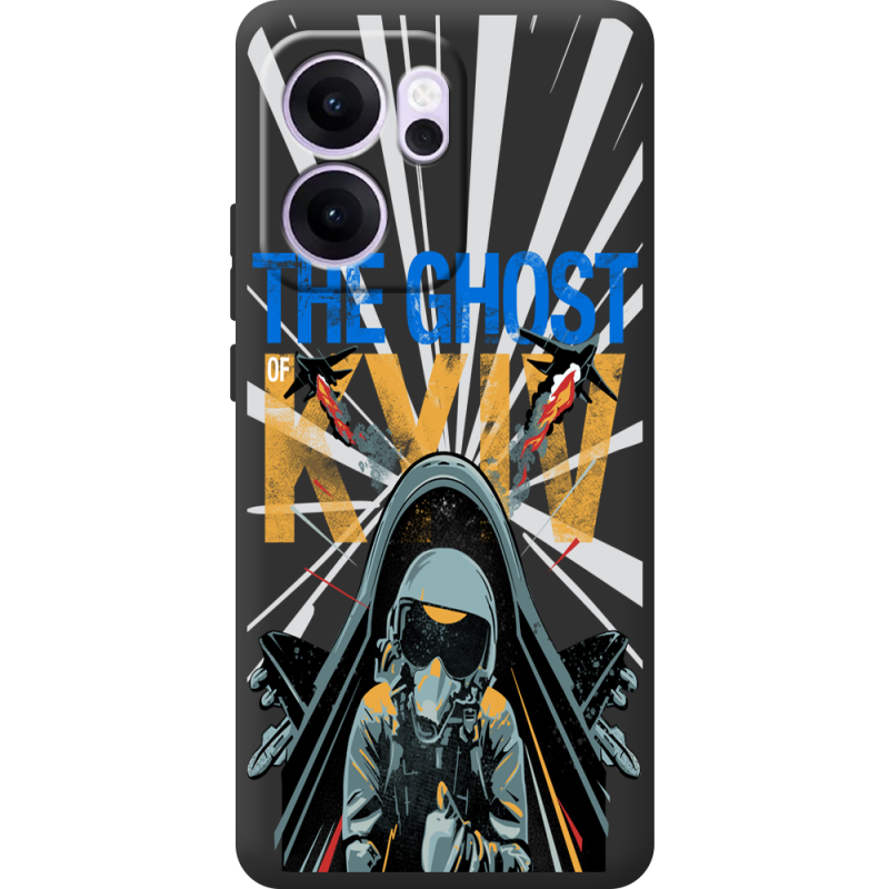 Чорний чохол BoxFace OPPO Reno 14 FS Привид Києва в дії