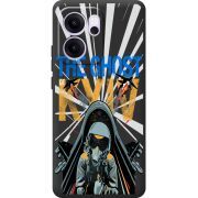 Чорний чохол BoxFace OPPO Reno 14 FS Привид Києва в дії