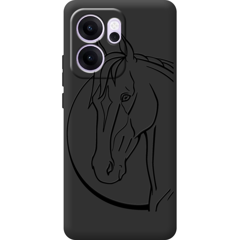 Чорний чохол BoxFace OPPO Reno 14 FS Horse