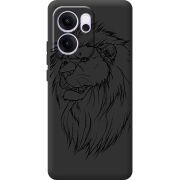 Чорний чохол BoxFace OPPO Reno 14 FS Lion