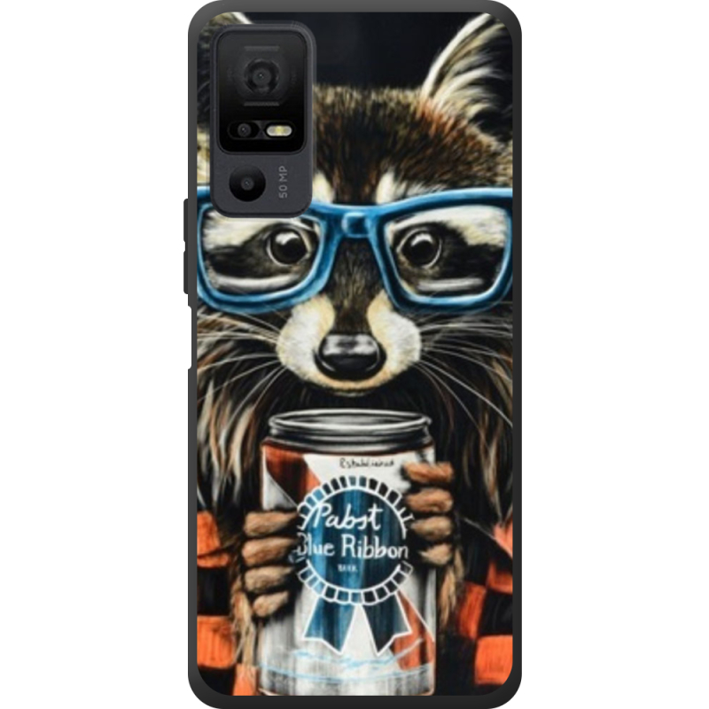 Чохол BoxFace TCL 40 NxtPaper 5G Енот с банкой