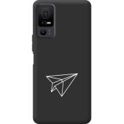 Чорний чохол BoxFace TCL 40 NxtPaper 5G Paper Plane