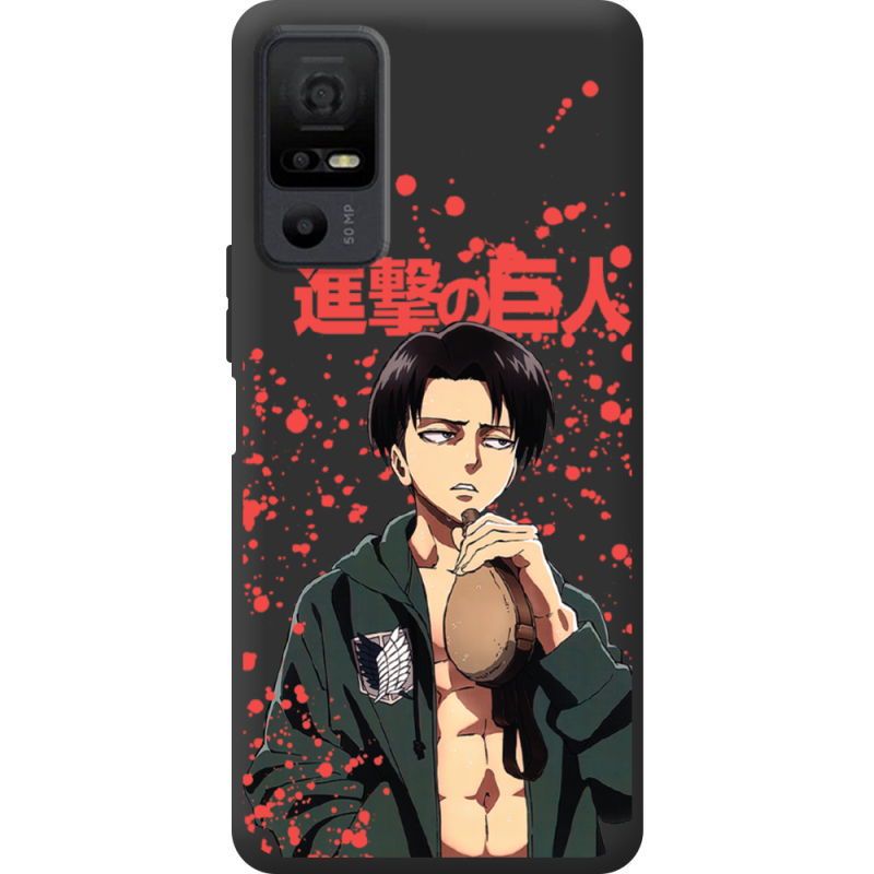 Чорний чохол BoxFace TCL 40 NxtPaper 5G Атака Титанов Леви