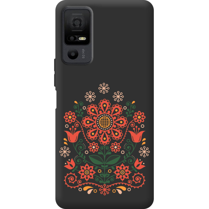 Чорний чохол BoxFace TCL 40 NxtPaper 5G Ukrainian Ornament