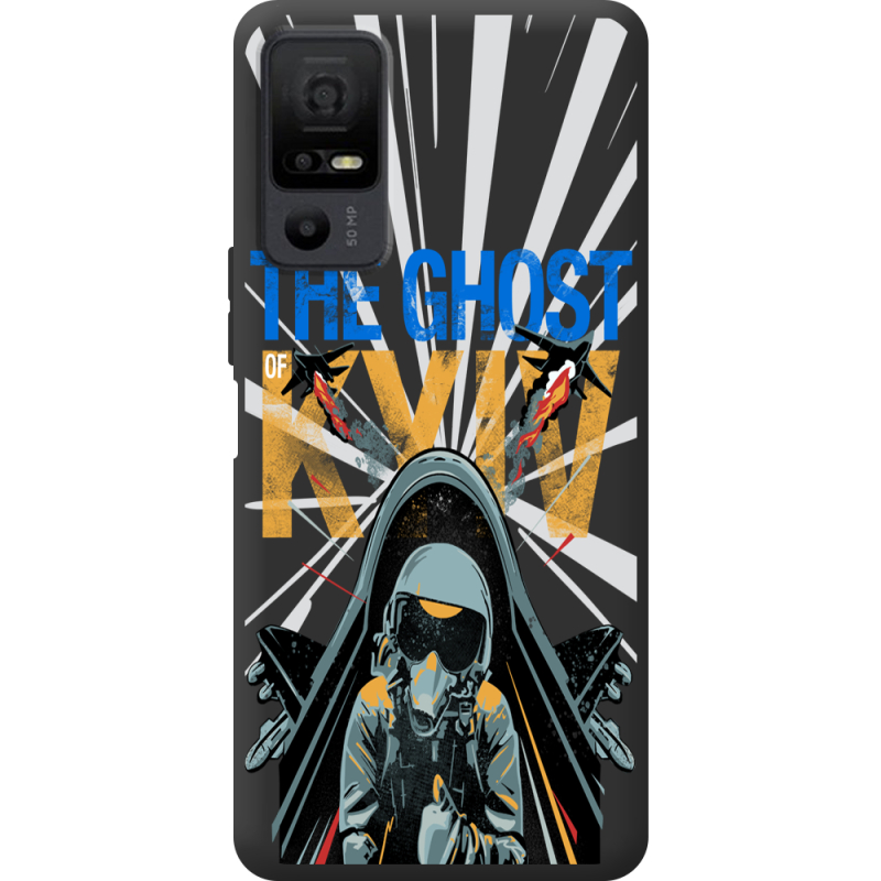 Чорний чохол BoxFace TCL 40 NxtPaper 5G Привид Києва в дії