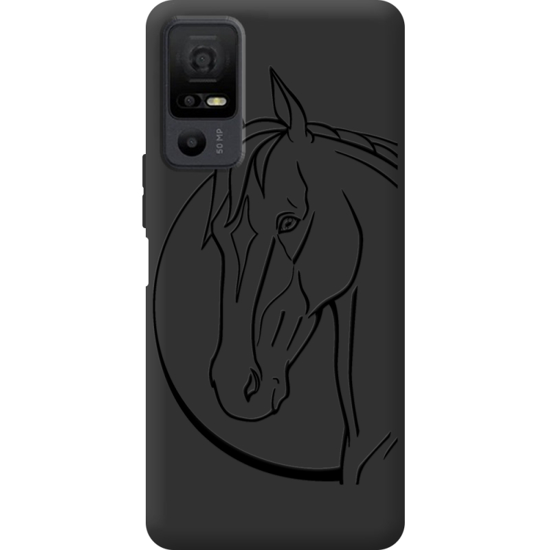 Чорний чохол BoxFace TCL 40 NxtPaper 5G Horse
