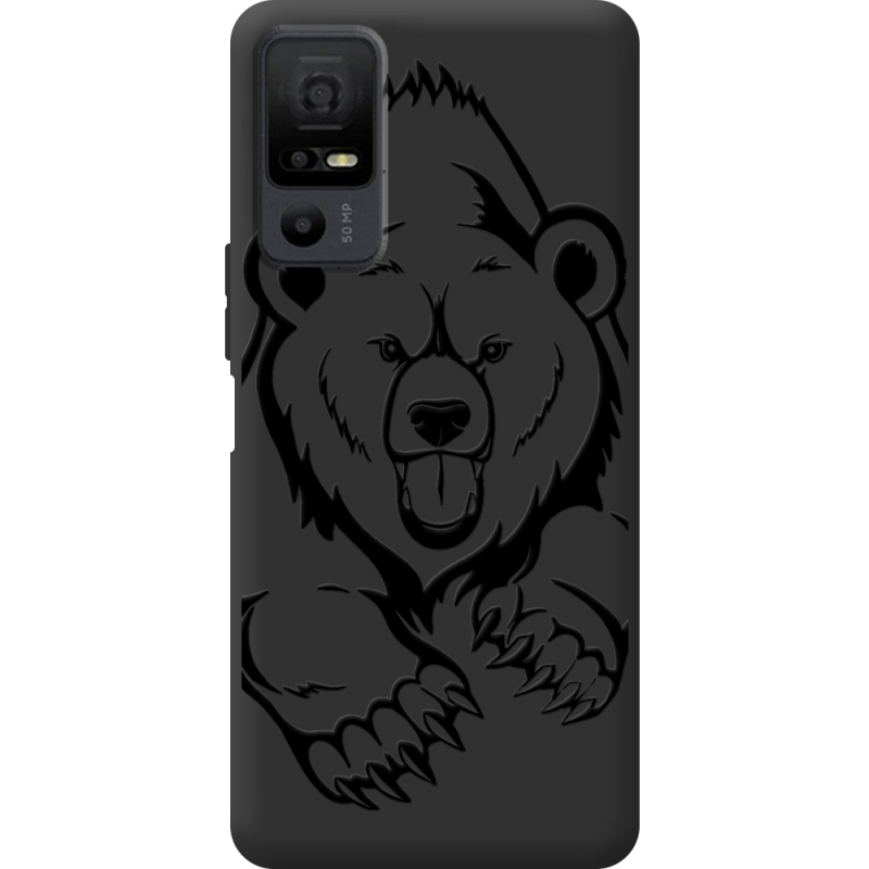 Чорний чохол BoxFace TCL 40 NxtPaper 5G Grizzly Bear