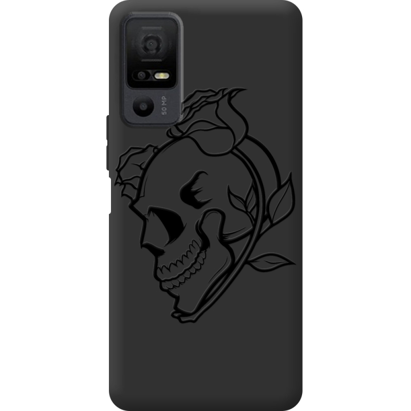 Чорний чохол BoxFace TCL 40 NxtPaper 5G Skull and Roses