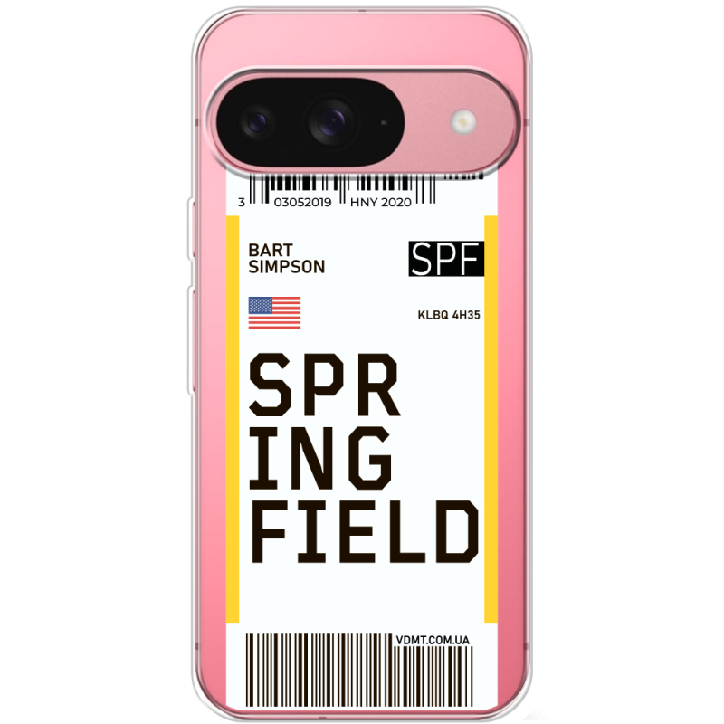 Прозорий чохол BoxFace Google Pixel 10 Pro Ticket Springfield