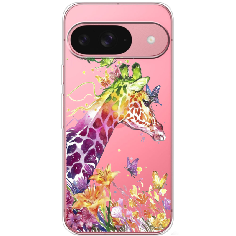 Прозорий чохол BoxFace Google Pixel 10 Pro Colorful Giraffe