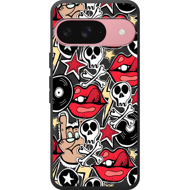 Чорний чохол BoxFace Google Pixel 10 Pro Rock Graffiti
