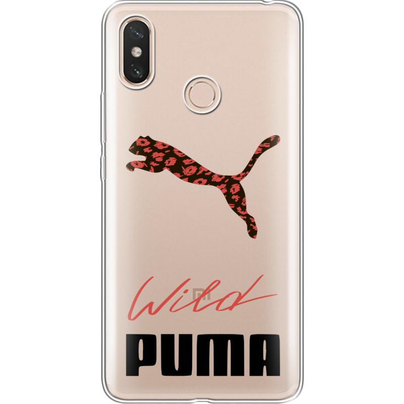 Прозрачный чехол Uprint Xiaomi Mi Max 3 Wild Cat