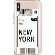 Прозрачный чехол Uprint Xiaomi Mi Max 3 Ticket New York