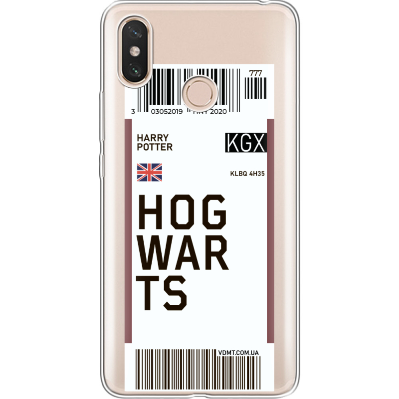 Прозрачный чехол Uprint Xiaomi Mi Max 3 Ticket Hogwarts