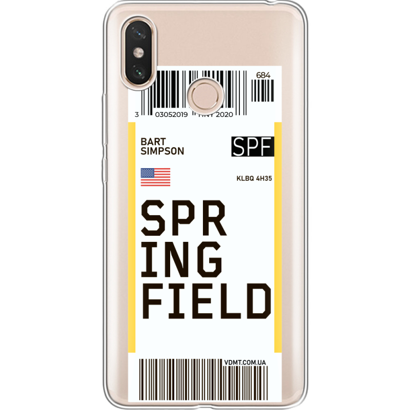 Прозрачный чехол Uprint Xiaomi Mi Max 3 Ticket Springfield