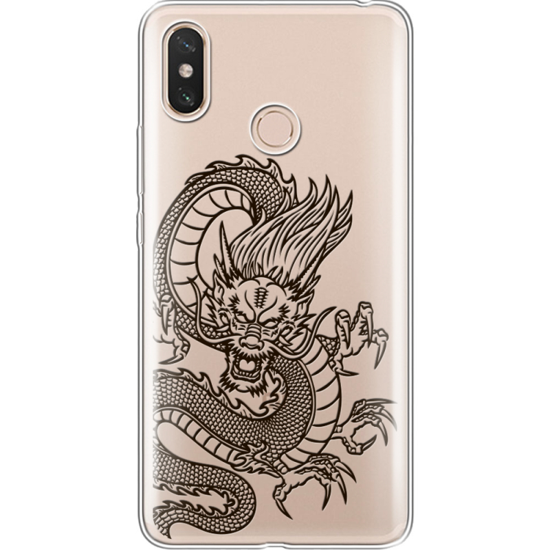 Прозрачный чехол Uprint Xiaomi Mi Max 3 Chinese Dragon