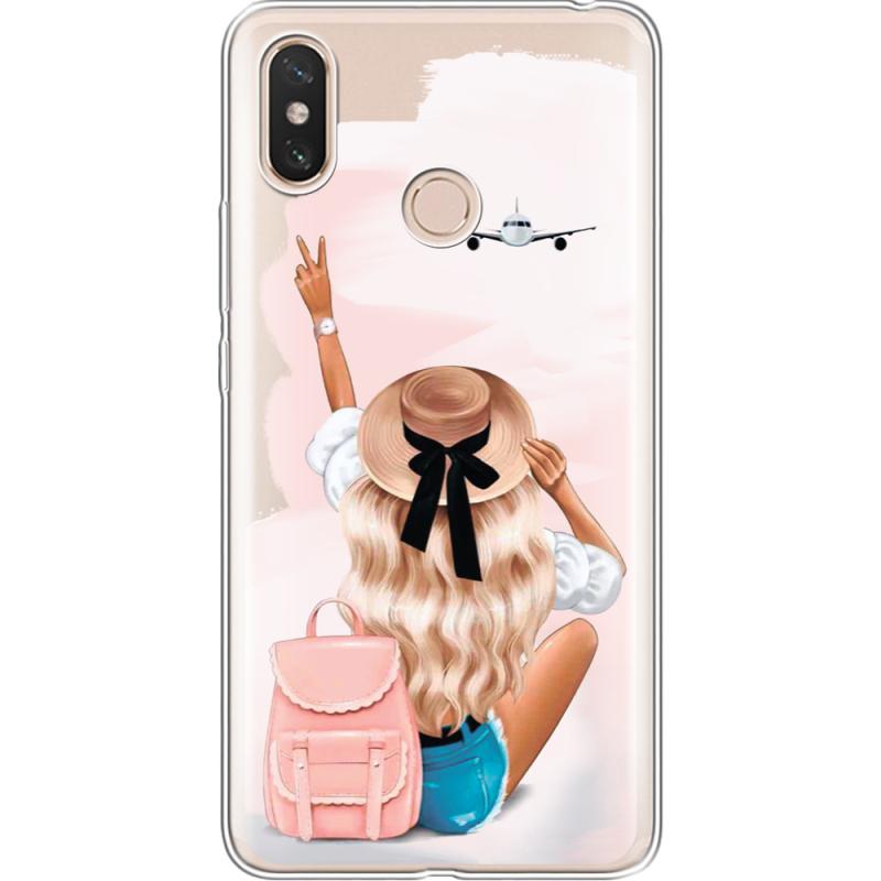 Прозрачный чехол Uprint Xiaomi Mi Max 3 Travel Girl