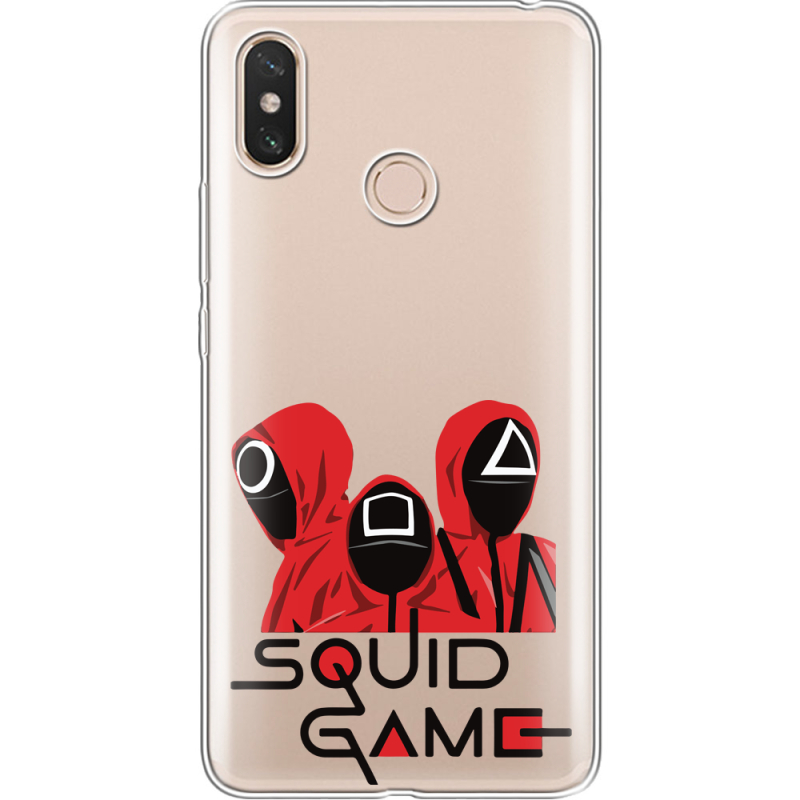 Прозрачный чехол Uprint Xiaomi Mi Max 3 siquid game люди в красном