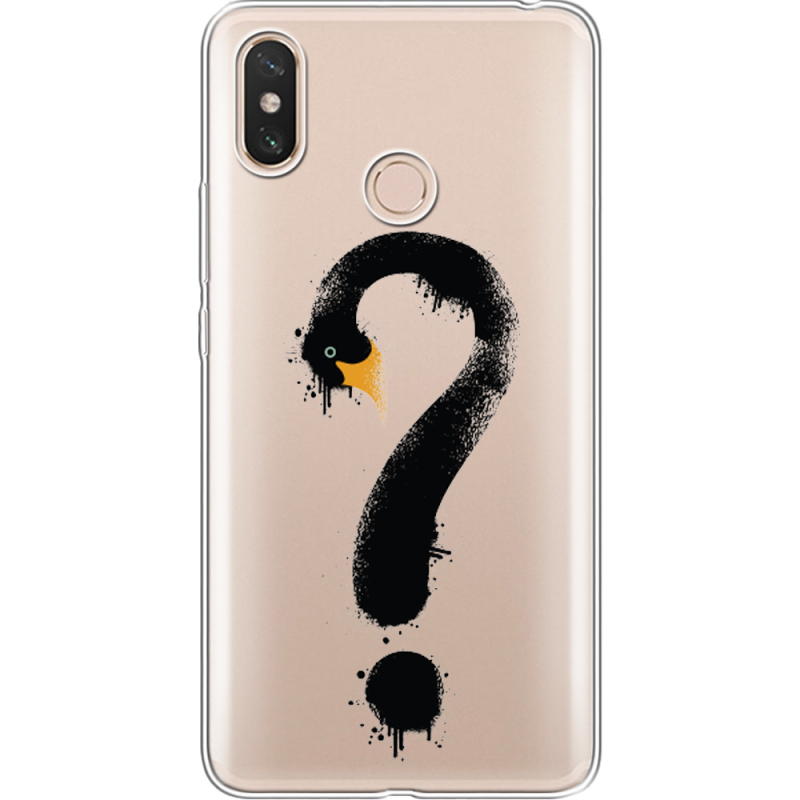 Прозрачный чехол Uprint Xiaomi Mi Max 3 Swan question
