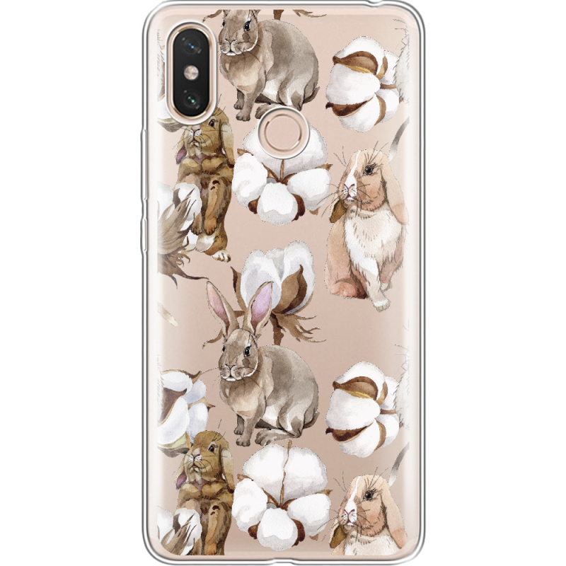 Прозрачный чехол Uprint Xiaomi Mi Max 3 Cotton and Rabbits