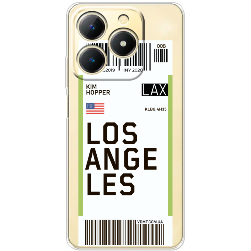 Прозорий чохол BoxFace Realme Note 70 Ticket Los Angeles
