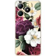 Прозорий чохол BoxFace Realme Note 70 Floral Dark Dreams