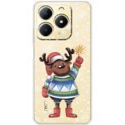 Прозорий чохол BoxFace Realme Note 70 Christmas Deer with Snow