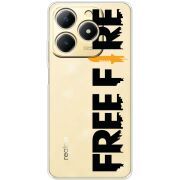 Прозорий чохол BoxFace Realme Note 70 Free Fire Black Logo