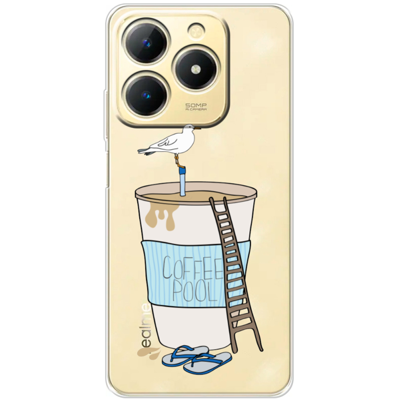 Прозорий чохол BoxFace Realme Note 70 Segull in Cofee Pool